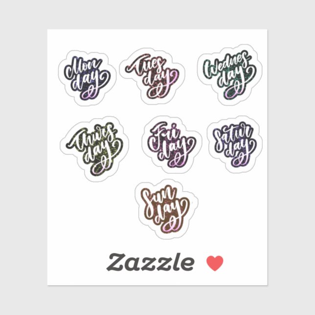 Days of the week stickers (Sheet)