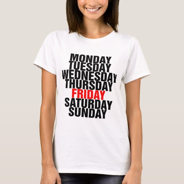 Days of the Week T-Shirt (Front)