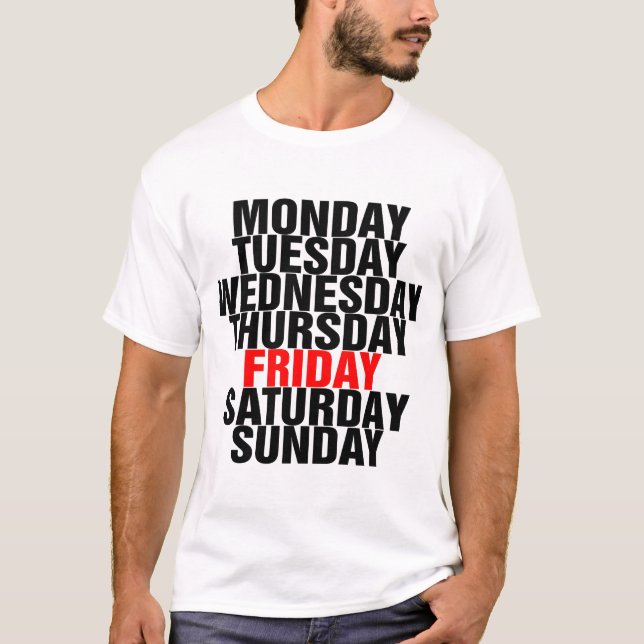 Days of the Week T-Shirt (Front)
