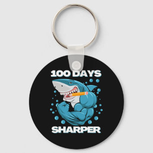 Days Sharper Shark Fun 100 Days Of School Key Ring