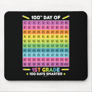 Days Smarter 100th Day Of School 1st Grade Student Mouse Pad