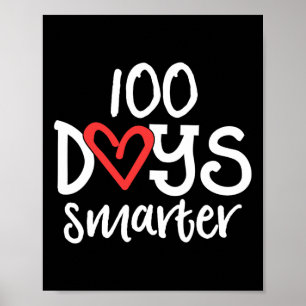 Days Smarter 100th Day Of School Kindness Teacher  Poster