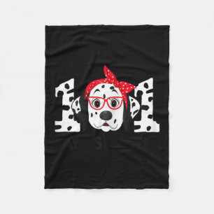 Days Smarter 101st Day School Dalmatian Dog Teache Fleece Blanket