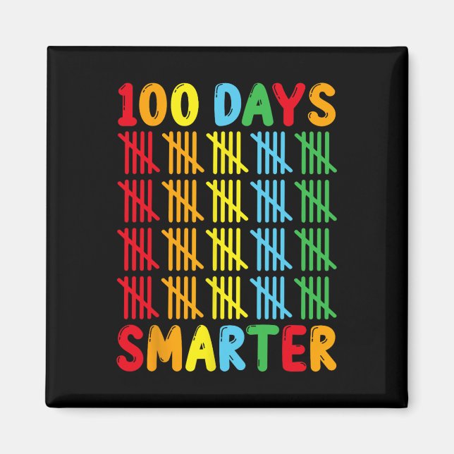Days Smarter Fun Tally Teacher And Students Novelt Magnet (Front)