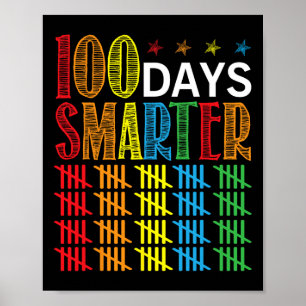 Days Smarter Happy 100th Day Of School Student Tea Poster