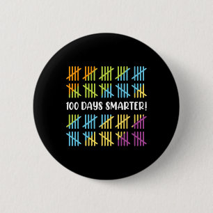 Days Smarter School Celebration 100 Days Of School 6 Cm Round Badge