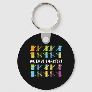 Days Smarter School Celebration 100 Days Of School Key Ring