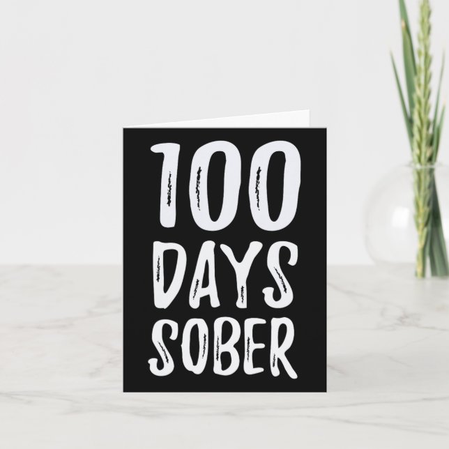 Days Sober Congratulations Sobriety  Card (Front)