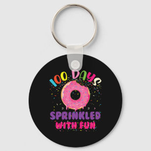 Days Sprinkled With Fun Doughnuts Happy 100th Day  Key Ring