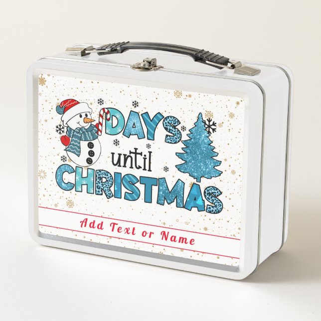 Days Until Christmas Customise Metal Lunch Box (Front)