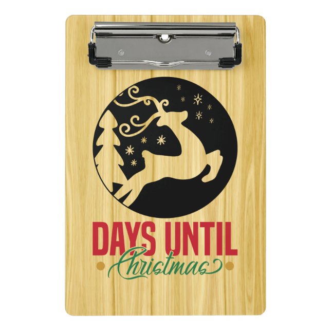 Days Until Christmas  Mini Clipboard (Front)