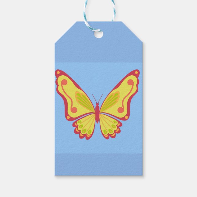 Daytime Butterfly Gift Tags (Front)