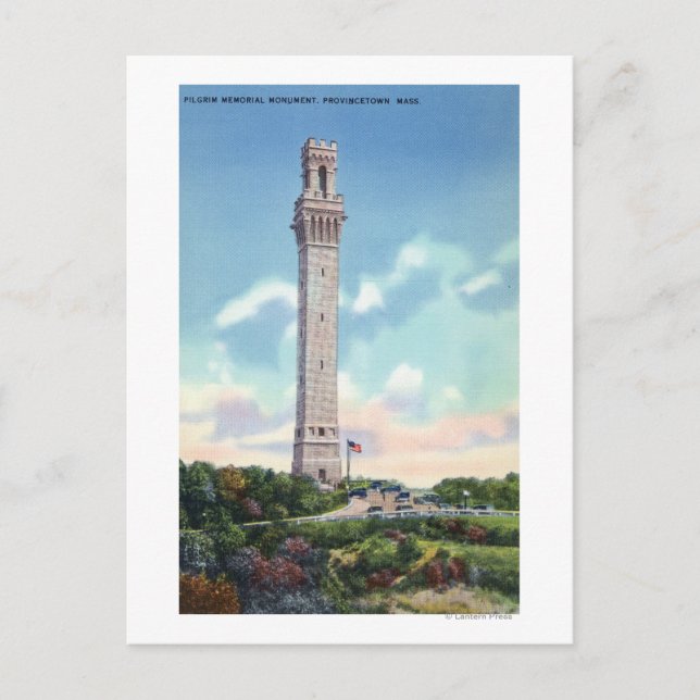 Daytime View of Pilgrim Memorial Postcard (Front)