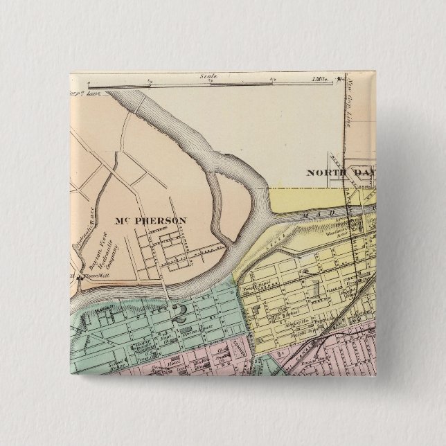 Dayton, Ohio 15 Cm Square Badge (Front)