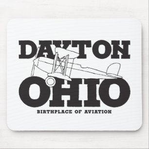 Dayton Ohio Art Birthplace of Aviation Travel Art Mouse Pad