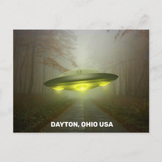 DAYTON OHIO SPACESHIP UFO ART Postcards (Front)