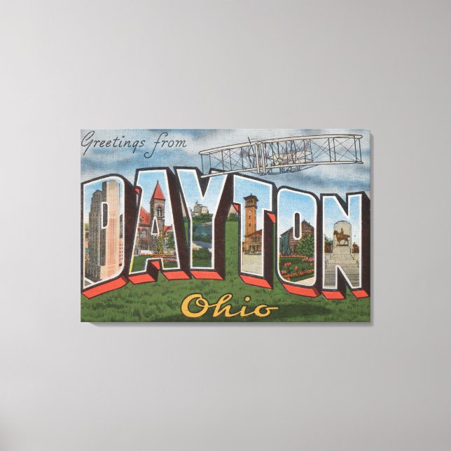 Dayton, Ohio (Wright Brothers Plane) Canvas Print (Front)