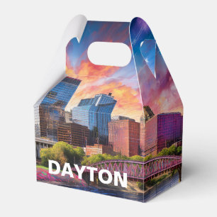 Dayton Skyline Abstract Art Favour Box