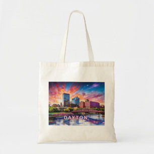Dayton Skyline Abstract Art Tote Bag
