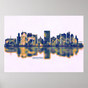 Dayton Skyline Poster