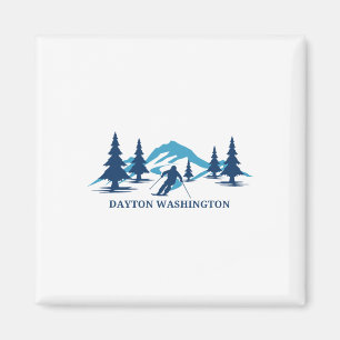 Dayton Washington Ski Resort Skiing Skier  Magnet