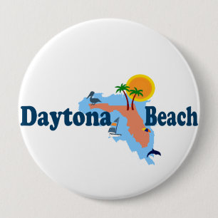 Daytona Beach. 10 Cm Round Badge