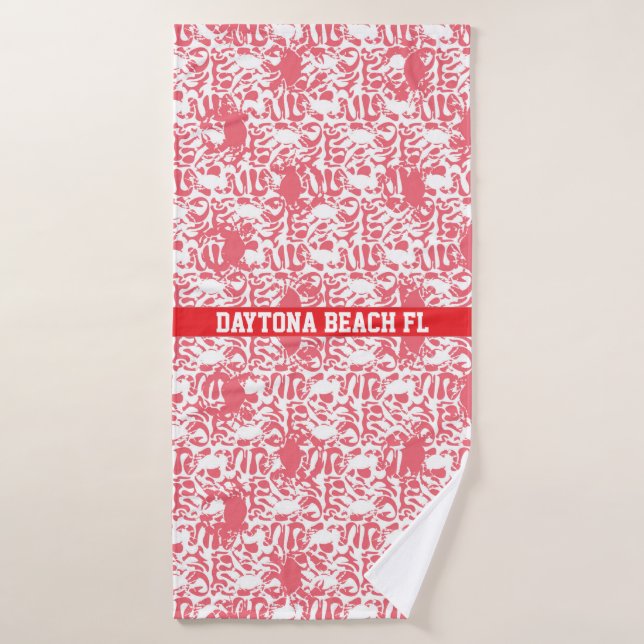 Daytona Beach FL Custom Bath Towel (Bath Towel)