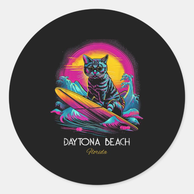 Daytona Beach Florida _1  Classic Round Sticker (Front)