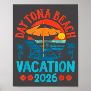 Daytona Beach Florida 2026 Family Vacation Summer  Poster