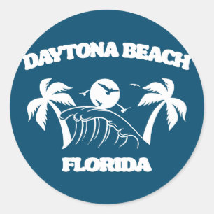 Daytona Beach Florida Classic Round Sticker