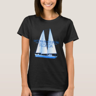 Daytona Beach Florida Coastal Nautical Sailing Sai T-Shirt