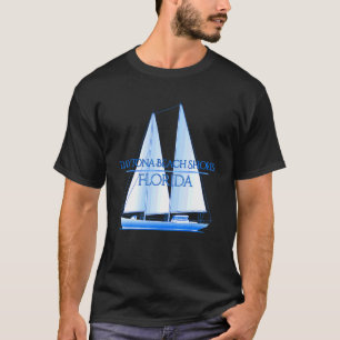 Daytona Beach Florida Coastal Nautical Sailing Sai T-Shirt