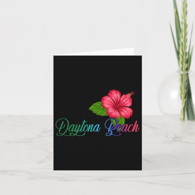 Daytona Beach Florida Hibiscus Flower  Card (Front)