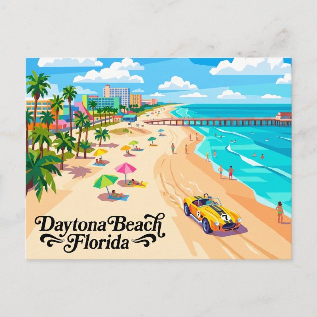 Daytona Beach Florida Postcard (Front)