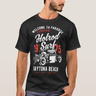 Daytona Beach Florida Retro Hotrod Surf T-Shirt