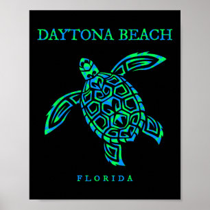 Daytona Beach Florida Sea Turtle Boys Girls Toddle Poster