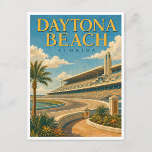 Daytona Beach Florida Speedway GeoSaga Postcard