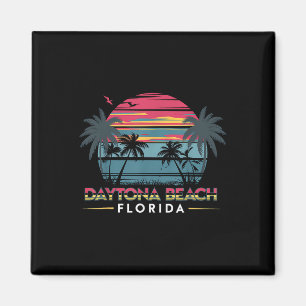 Daytona Beach Florida Summer Vacation Retro Design Magnet