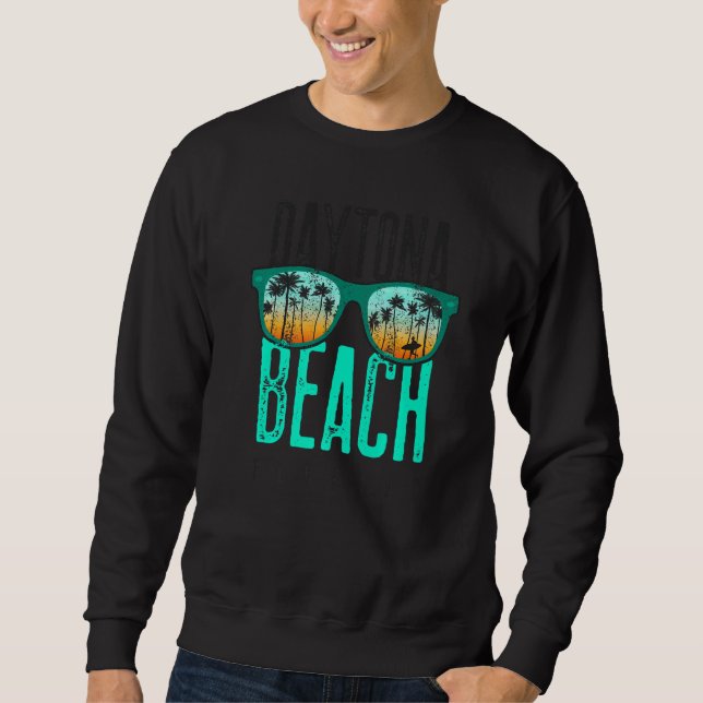 Daytona Beach  Florida Summer Vacation Surfing Day Sweatshirt (Front)