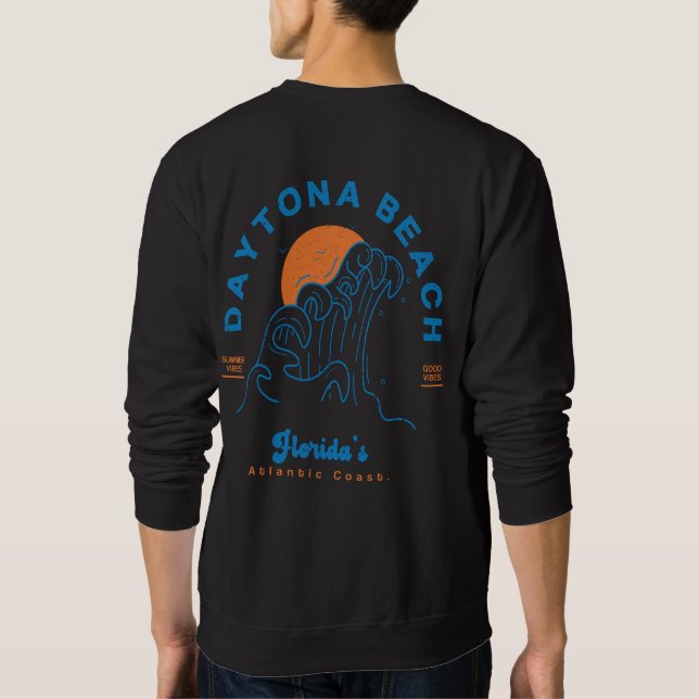 DAYTONA BEACH FLORIDA SUMMER WAVES VACATION SWEATSHIRT (Back)