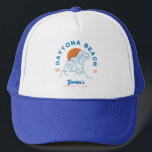 DAYTONA BEACH FLORIDA SUMMER WAVES VACATION TRUCKER HAT<br><div class="desc">DAYTONA BEACH FLORIDA SUMMER WAVES VACATION - This vintage design Daytona Beach design with a silhouette sunset,  seagulls and line-finished waves to remember a Spring break or winter vacation in Florida.  This tee also makes a great gift idea for those who love Daytona Beach Florida.</div>