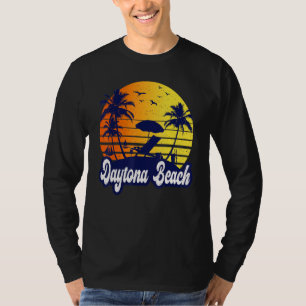 Daytona Beach Florida Sunset Beach Retro T-Shirt
