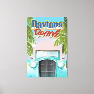 Daytona Beach, Florida USA vintage travel poster Canvas Print