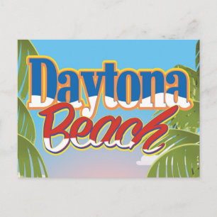 Daytona Beach, Florida USA vintage travel poster Postcard