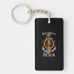 Daytona Beach Florida Vacation Nautical Anchor Sai Key Ring