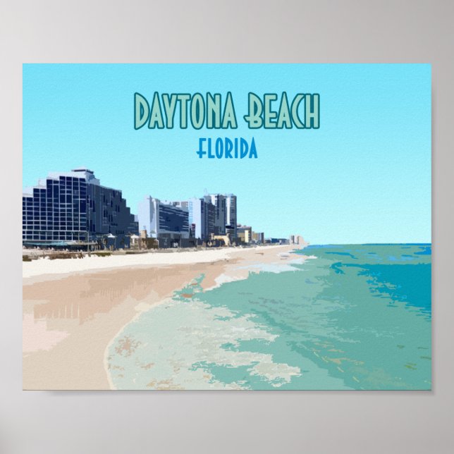 Daytona Beach Florida Vintage Poster (Front)