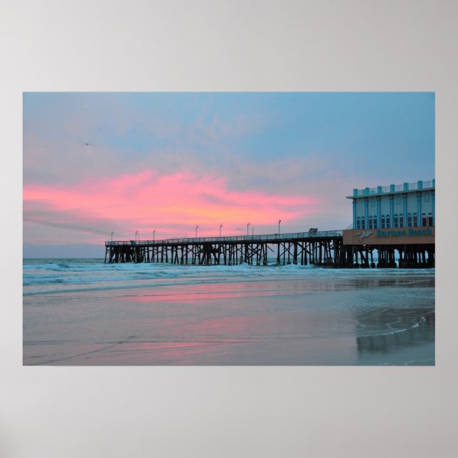 Daytona Beach Main Street Pier Sunrise Poster (Front)