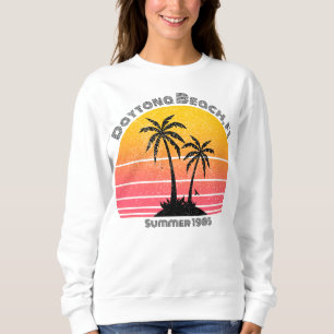 Daytona Beach Retro Sunset Palms Sweatshirt