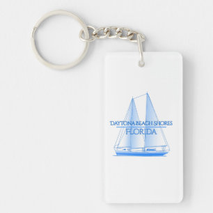 Daytona Beach Shores Coastal Nautical Sailing Sail Key Ring