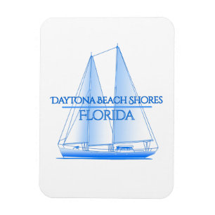Daytona Beach Shores Coastal Nautical Sailing Sail Magnet